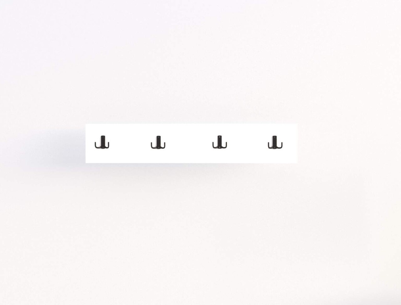 Cuier de perete, Hanah Home, Dörtlü, 80x15x1.8 cm, Alb - imagine 4